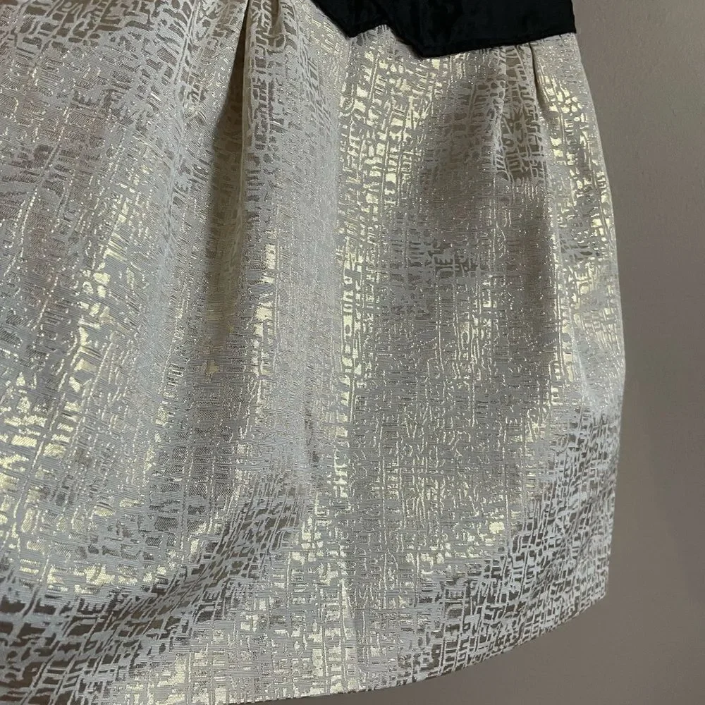 ‎Zachary’s Smile White Label gold tuxedo skirt